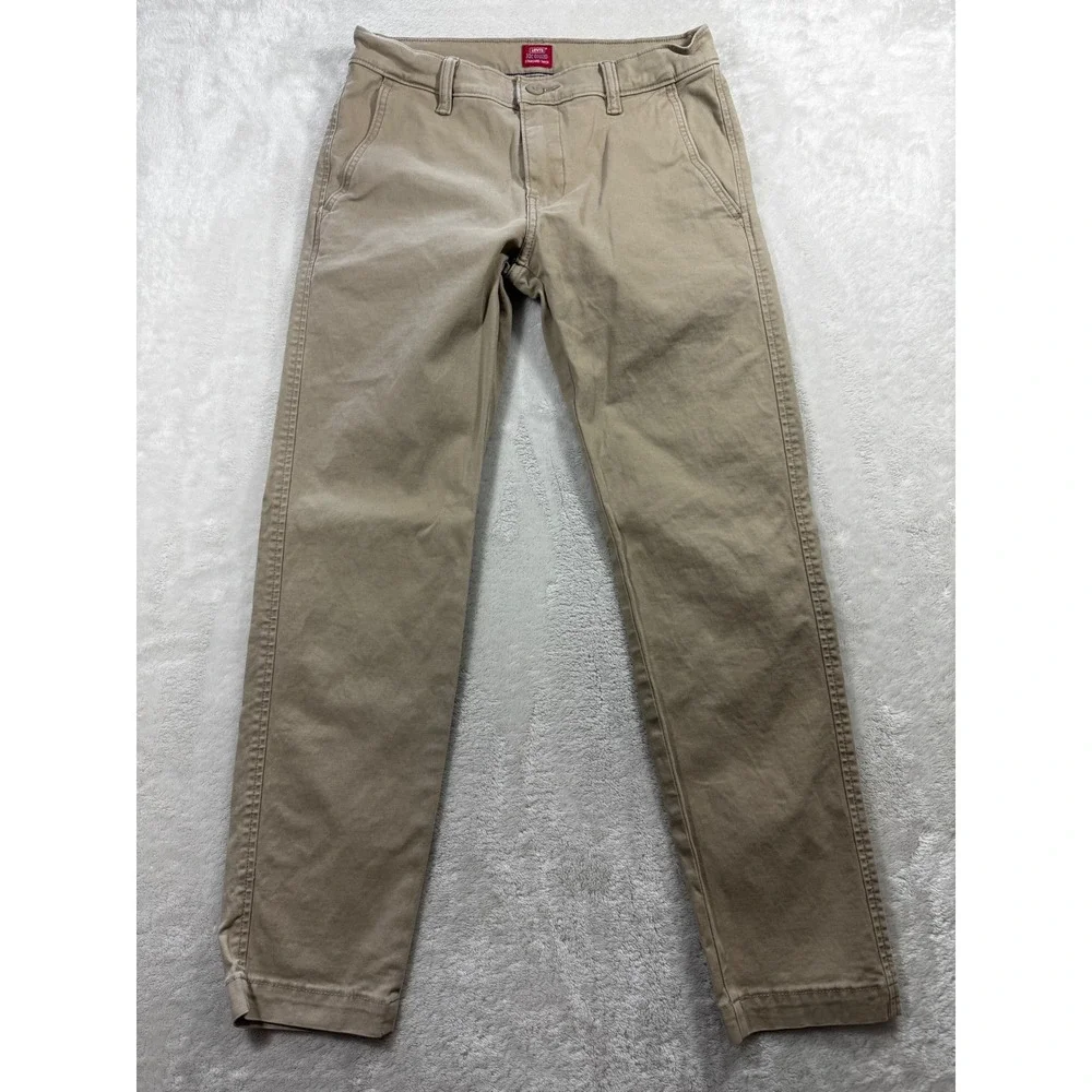 Levi's Mens XX Chino Standard Taper Tan Khaki Pants W28 L30 Meas: 28x27.5
